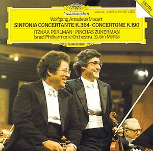 W.A. Mozart / Sinfonia Concertante / Concert for 2 Violins / Itzhak Perlman / Pinchas Zukerman / Israel Philharmonic Orchestra / Zubin Mehta