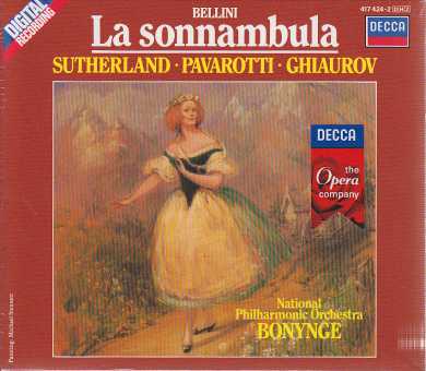 Vincenzo Bellini / La Sonnambula / Joan Sutherland / Luciano Pavarotti / National Philharmonic Orchestra / Richard Bonynge