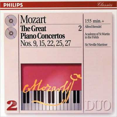 W.A. Mozart / Piano Concertos 9, 15, 22 etc. (Great Piano Concertos vol. 2) / Alfred Brendel / ASMF / Sir Neville Marriner