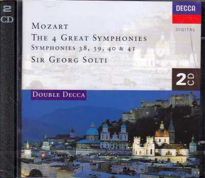 W.A. Mozart / Symphonies 38-41 / Chicago Symphony Orchestra / Chamber Orchestra of Europe / Sir Georg Solti