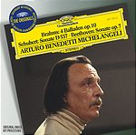 Johannes Brahms / Ballades Op. 10 / Franz Schubert / Sonate D537 / Arturo Benedetti Michelangeli