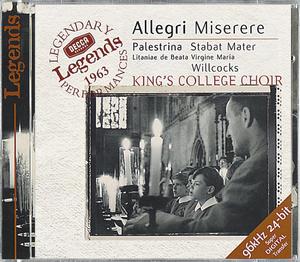 Gregorio Allegri / Miserere // King’s College Choir / Sir David Willcocks