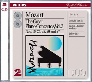 W.A. Mozart / Piano Concertos 16 & 24-27 (Great Piano Concertos Vol. 2) / Mitsuko Uchida / English Chamber Orchestra / Jeffrey Tate