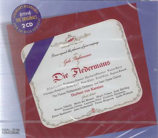 Johann Strauss / Die Fledermaus (Lepakko) / Hilde Gueden / Waldemar Kmentt / Wiener Philharmoniker / Herbert von Karajan 2CD