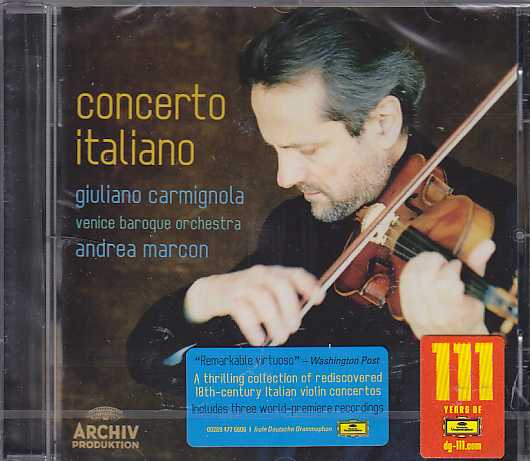Concerto Italiano / Giuliani Carmignola / Venice Baroque Orchestra / Andrea Marcon