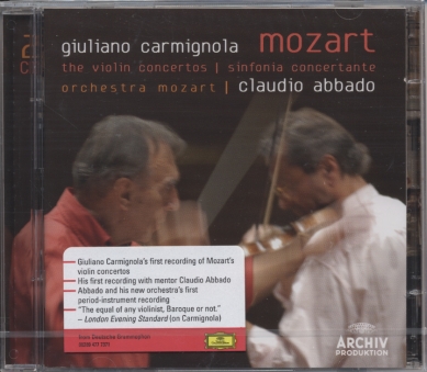 W.A. Mozart / The Violin Concertos / Giuliano Carmignola / Claudio Abbado 2CD