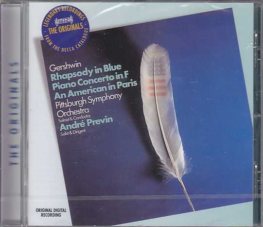 George Gershwin / Rhapsody in Blue / Piano Concerto / American in Paris / Pittsburgh SO / André Previn