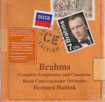 Johannes Brahms / Symphonies (Complete) / Concertos / Claudio Abbado / Henryk Szeryng / János Starker / Royal Concertgebouw Orchestra / Bernard Haitink 7CD