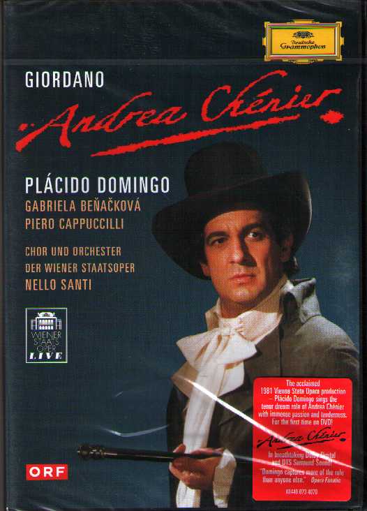 Umberto Giordano / Andrea Chenier / Placido Domingo / Piero Cappucilli / Gabriela Benackova / Wiener Staatsoper DVD
