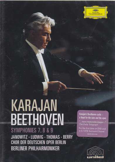 Ludwig van Beethoven / Symphonies 7, 8 & 9 / Berliner Philharmoniker / Herbert von Karajan DVD