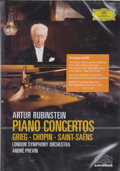 Edvard Grieg / Frédéric Chopin / Camille Saint-Saëns / Piano Concertos // Artur Rubinstein / London Symphony Orchestra / André Previn