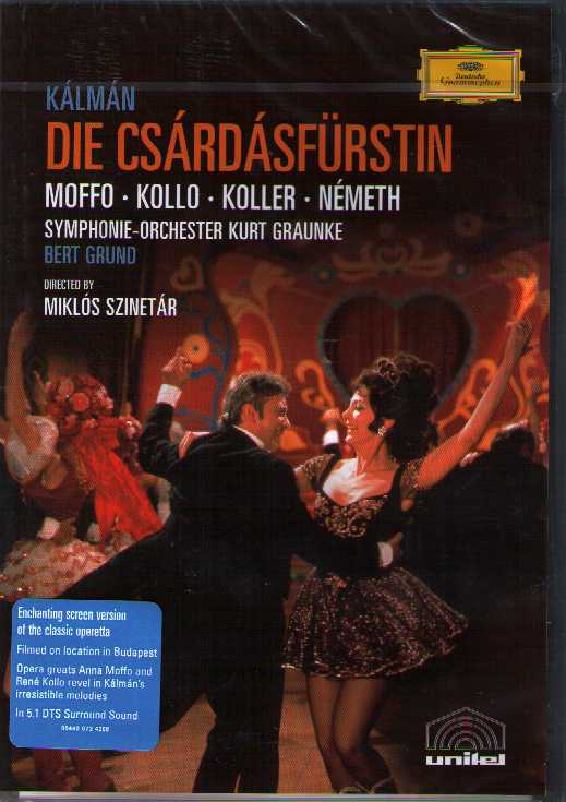 Emmerich Kálmán / Die Csárdásfürstin / Anna Moffo / Rene Kollo DVD