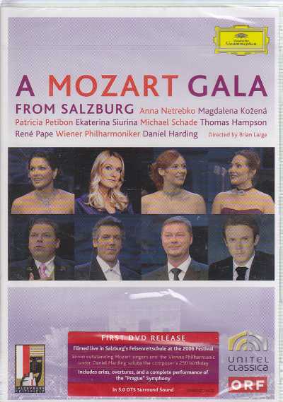 W.A. Mozart / A Mozart Gala from Salzburg // Anna Netrebko / Magdalena Kozená / Patricia Petibon / Thomas Hampson / René Pape / Wiener Philharmoniker / Daniel Harding
