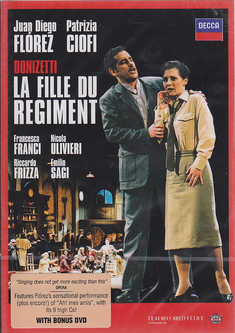 Gaetano Donizetti / La Fille Du Regiment / Juan Diego Flóles / Patrizia Ciofi / Orchestra e Coro del Teatro Carlo Felice di Genova / Ricardo Frizza DVD