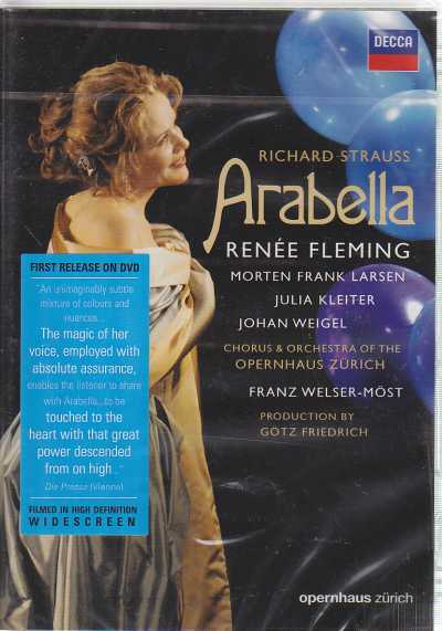 Richard Strauss / Arabella / Renée Fleming / Morten Frank Larsen / Chorus & Orchestra of the Operhaus Zürich / Franz Welser-Möst DVD