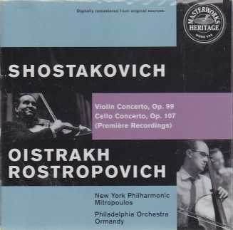 Dmitri Shostakovich / Violin Concerto / Cello Concerto // David Oistrakh / Mstislav Rostropovich / Philadelphia Orchestra / Eugene Ormandy