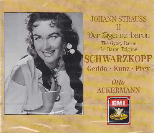 Johann Strauss II / Der Zigeunerbaron (Mustalaisparoni) / Elisabeth Schwarzkopf / Nicolai Gedda / Philharmonia Orchestra & Chorus / Otto Ackermann