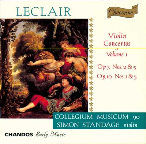 Leclair / Violin Concertos Vol. 1 / Standage / Collegium Musicum 90