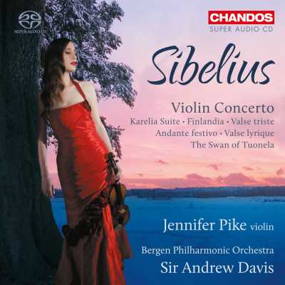 Jean Sibelius / Violin Concerto / Karelia Suite / Finlandia / Valse triste / Andante festivo / Valse Lyrique / Swan of Tuonela // Jennifer Pike / Bergen Philharmonic Orchestra / Sir Andrew Davis