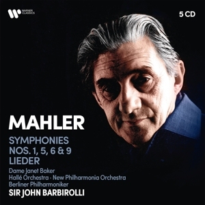 Gustav Mahler / Symphonies 1, 5, 6, 9 / Lieder // Janet Baker / Halle Orchestra / New Philharmonia Orchestra / Berliner Philharmoniker / Sir John Barbirolli