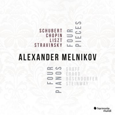 Alexander Melnikov / Four Pianos, Four Pieces // Franz Schubert / Frédéric Chopin / Franz Liszt / Igor Stravinsky
