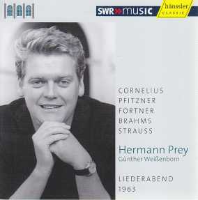 Peter Cornelius / Hans Pfitzner / Wolfgang Fortner / Johannes Brahms / Richard Strauss / Lieder / Hermann Prey