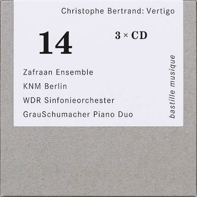 Christophe Bertrand / Vertigo // Zafraan Ensemble / KNM Berlin / WDR Sinfonieorchester / GrauSchumacher Piano Duo