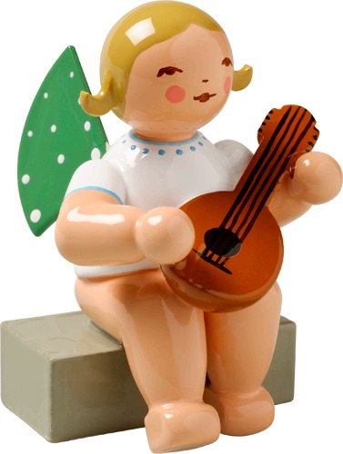 Grünhainichen Angel with Mandolin, sitting