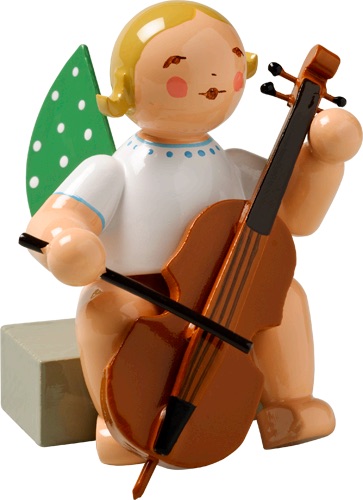 Grünhainichen Angel with Cello, sitting