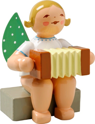 Grünhainichen Angel with Bandoneon, sitting