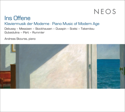 Andreas Skouras / Ins Offene - Piano Music of Modern Age // Claude Debussy / Olivier Messiaen / Karlheinz Stockhausen / Pascal Dusapin / Giacinto Scelsi / Toru Takemitsu / Sofia Gubaidulina / Arvo Pärt / Hans-Michael Rummler