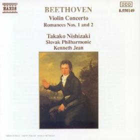 Ludwig van Beethoven / Violin Concerto / Romances Nos. 1 & 2 / Takako Nishizaki / Slovak Philharmonic / Kenneth Jean