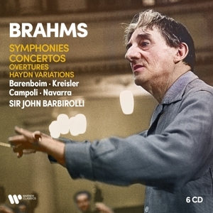 Johannes Brahms / Orchestral Works // Daniel Barenboim / Fritz Kreisler / Alfredo Campoli / André Navarra / Wiener Philharmoniker / New Philharmonia Orchestra / London Philharmonic Orchestra / Halle Orchestra / Sir John Barbirolli