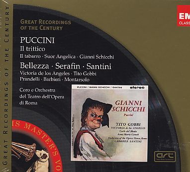 Giacomo Puccini / Il trittico / Victoria de los Angeles / Tito Gobbi / Coro e Orchestra del Teatro dell'Opera di Roma / Vincenzo Bellezza / Tullio Serafin / Gabriele Santini