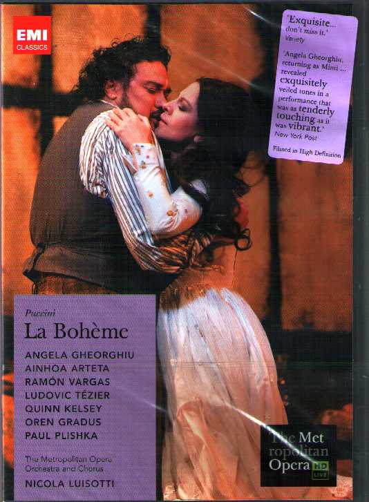 Giacomo Puccini / La Bohème / Angela Gheorghiu / Aihoa Arteta / Ramón Vargas / Ludovic Tézier / Nicola Luisotti / Metropolitan Opera Live DVD