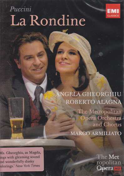 Giacomo Puccini / La Rondine / Angela Gheorghiu / Roberto Alagna / The Metropolitan Opera Orchestra and Chorus / Marco Armiliato DVD