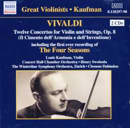 Antonio Vivaldi / Le Quattro Stagioni (The Four Seasons) // Louis Kaufman