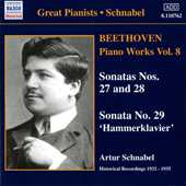 Ludwig van Beethoven / Piano Works vol. 8 / Artur Schnabel