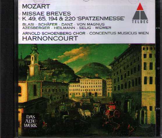 W.A. Mozart / Missae Breves / Concentus Musicus Wien / Nikolaus Harnoncourt