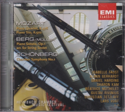 W.A. Mozart / Piano Quartet K478 / Piano Trio K502 / Arnold Schoenberg / Chamber Symphony no. 1 / KÄYTETTY CD // Lars Vogt / Heimbach Chamber Music Festival