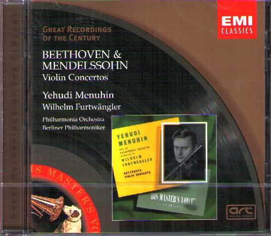 Ludwig van Beethoven / Violin Concerto / Felix Mendelssohn / Violin Concerto in E minor / Yehudi Menuhin / Great Recordings of the Century