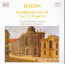 Joseph Haydn / Symphonies 72, 93, 95 / Nicolaus Esterhazy Sinfonia / Bela Drahos