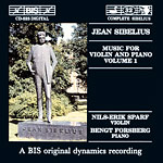Jean Sibelius / Music for Violin and Piano, vol. 1 / Nils-Erik Sparf / Bengt Forsberg