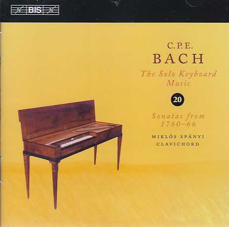C.P.E. Bach / Solo Keyboard Music, Vol. 20 / Miklòs Spànyi