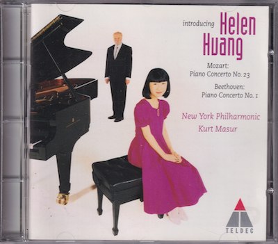 Ludwig van Beethoven / Piano Concerto no. 1 / W.A. Mozart / Piano Concerto no. 23 / KÄYTETTY CD // Helen Huang / New York Philharmonic / Kurt Masur
