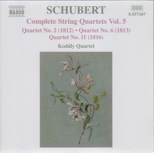 Franz Schubert / String Quartets (Complete), Vol. 5 / Kodály Quartet