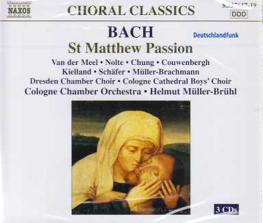 J.S. Bach / Matthäus-Passion (St. Matthew Passion) / Cologne Chamber Orchestra / Helmut Müller-Brühl 3CD