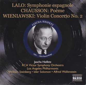 Edouard Lalo / Ernest Chausson / Camille Saint-Saëns / Maurice Ravel / Pyotr Tchaikovsky / Henryk Wieniawski / Works for Violin and Orchestra / Jascha Heifetz