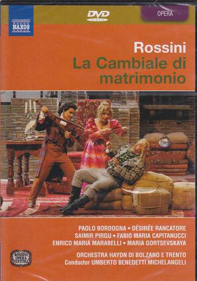 Gioachino Rossini / La Cambiale di Matrimonio / Paolo Bordogna / Désiree Rancatore / Orchestra Haydn di Bolzano e Trento / Umberto Benedetti Michelangeli DVD