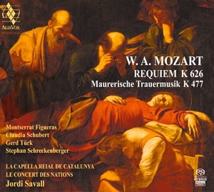 W.A. Mozart / Requiem / Maurerische Trauermusik / La Capella Reial de Catalunya / Le Concert des Nations / Jordi Savall